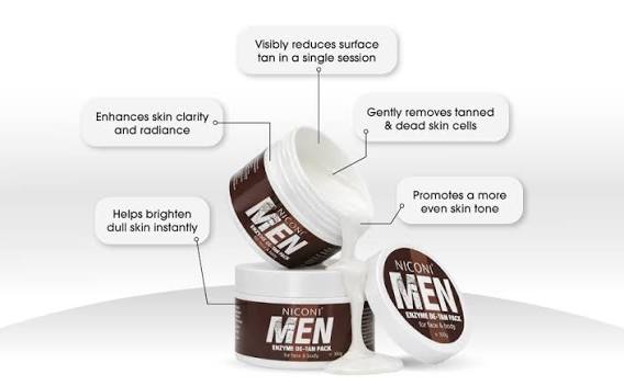 Niconi Men De Tan pack Face & Body Original | Enzyme Tan Removal Mask | Skin Brightening & Deep Cleansing - Image 6